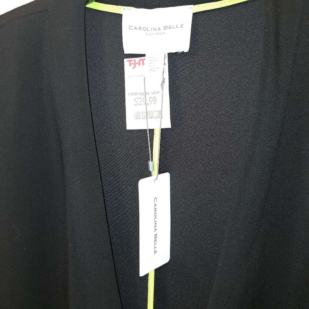 Carolina Belle Black Stretch Jacket Sz Large NWT - Picture 2 of 8